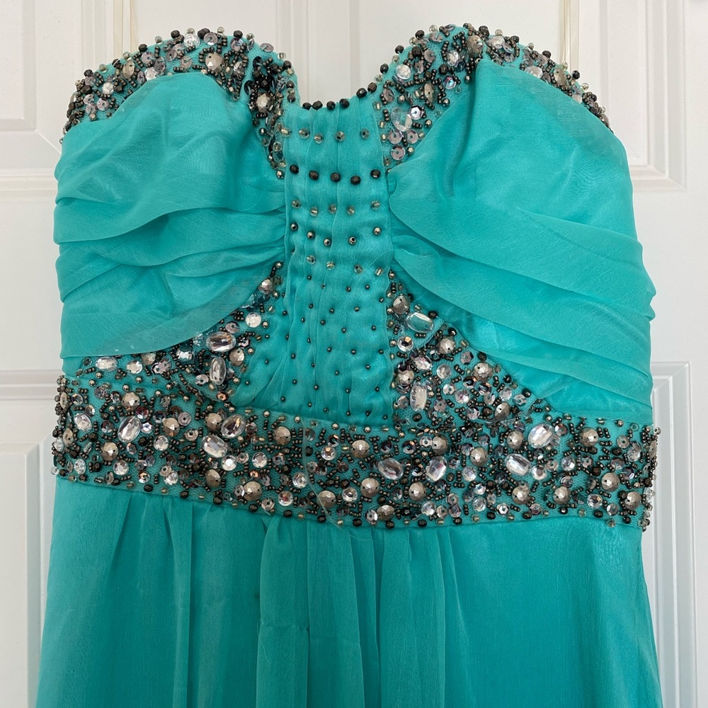 Turquoise prom dress